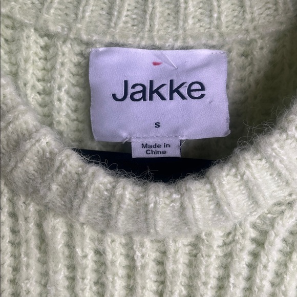 Jakke Chunky Knit Ribbed Mint Green Sweater Sz S - Picture 2 of 4